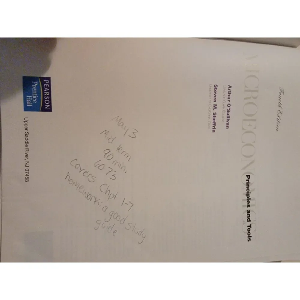 MICROECONOMICS: PRINCIPLES AND TOOLS (4TH EDITION) By Arthur O'sullivan & Steven